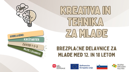 Brezplačne tridnevne ustvarjalne delavnice za mladostnike