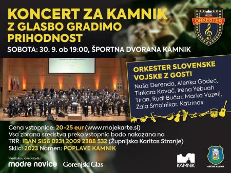 Dobrodelni koncert za Kamnik – z glasbo gradimo prihodnost